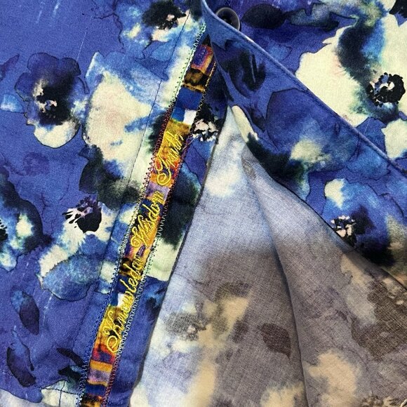Robert Graham Shirt Mens Floral Cotton Size Medium Button Multicolor Classic Fit - Picture 13 of 14